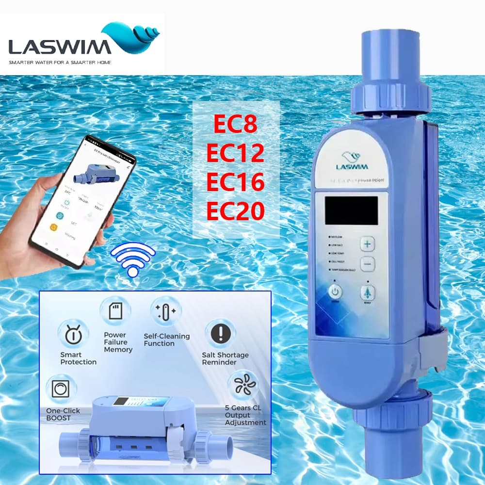 Laswim SALT CHLORINATOR EC Pro EC20 SPA เครื่องกำเนิดคลอรีนอิเล็กโทรไลเซอร์สระว่ายน้ำเครื่องคลอรีนเกลือ Wifi Control EC8 - รูปที่ 1